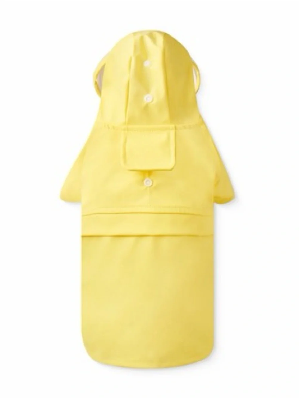 Bright Yellow Hooded Dog Raincoat
